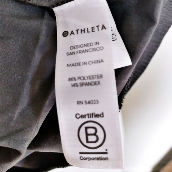 Athleta Dark Gray Mixed Fabric Tank Top - Picture 7 of 8